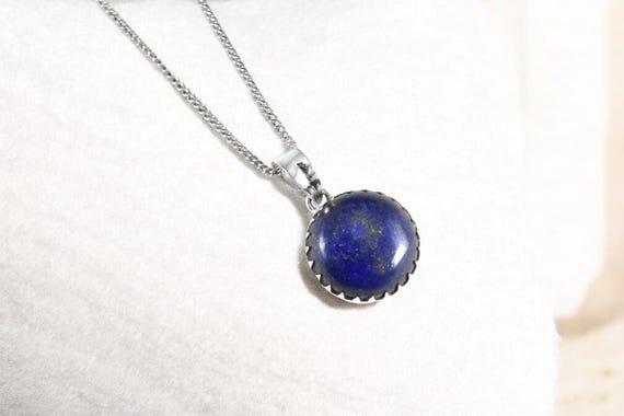 Lapis Pendant / 925 Sterling Silver / Healing Gemstone / Gifts For Her / Pear Cab / Natural Lapis Jewelry / Statement Pendant Llp-p-49.