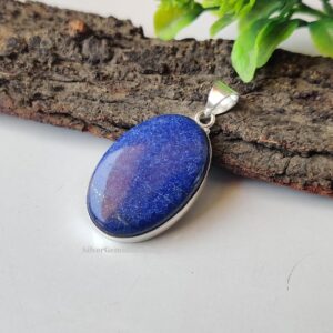 Lapis Lazuli Pendant: Handmade Neckless, 925 Sterling Silver, December Birthstone
