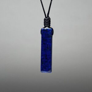 Lapis Lazuli Pendant Necklace, Handmade Crystal Cord Necklace