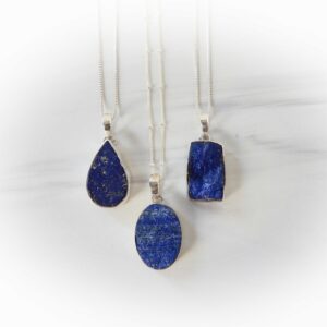 Lapis Lazuli Necklace Sterling Silver • Genuine Lapis Lazuli Necklace • Blue Lapis Pendant • Genuine Gemstone Jewelry • Holiday Gift