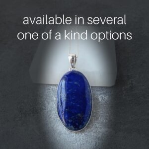 Lapis Lazuli Necklace Sterling Silver • Lapis Pendant • Genuine Lapis Lazuli Necklace • Sterling Lapis Pendant • Blue Lapis Pendant