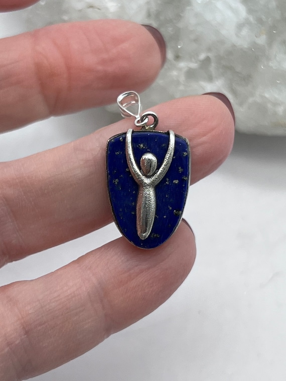 Petite Lapis Goddess Pendant