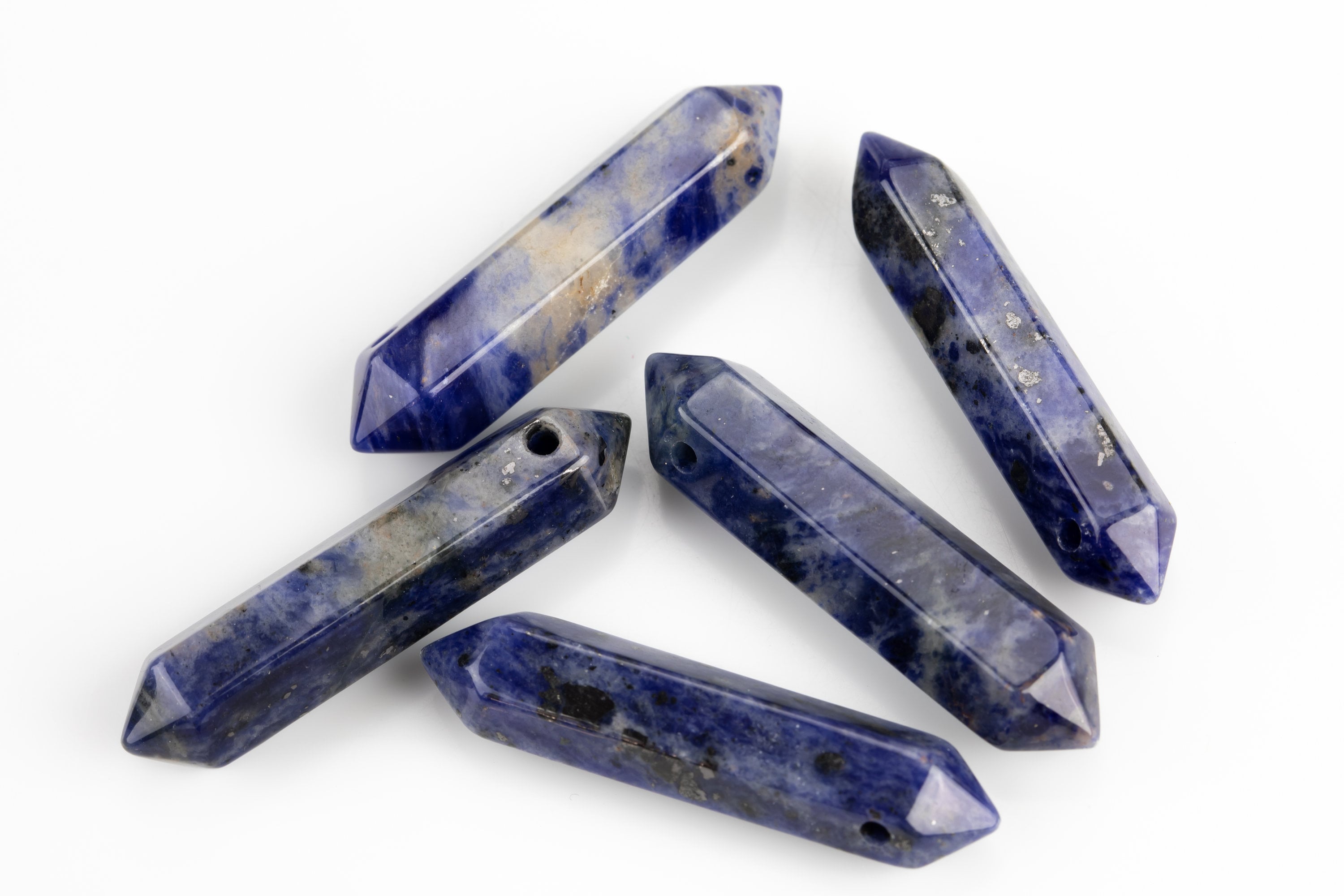 1 Pc Lapis- Natural Double Pointed Top Drilled---perfect For Jewelry--- Average Size 35-50mm 1 Pc Lapis- Natural Double Pointed Top Drilled---perfect For Jewelry--- Average Size 35-50mm