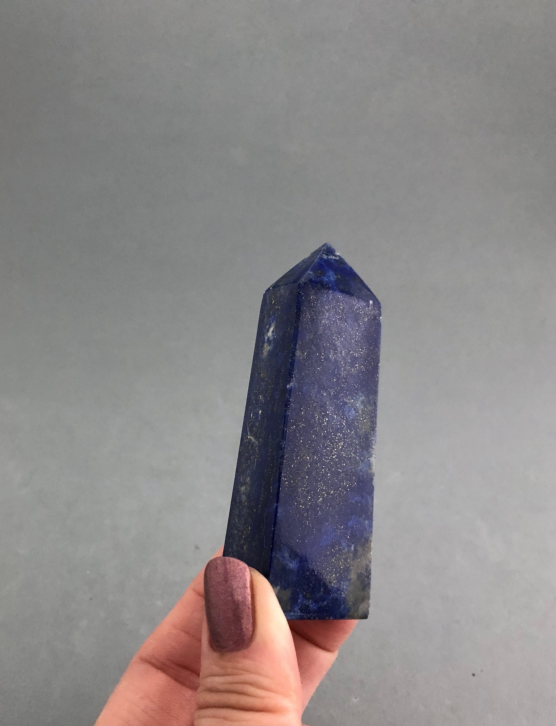 Lapis Lazuli Crystal Point Obelisk For Crystal Collections Energy Practitioner Psychic Development Intuition Knowledge Third Eye Pineal