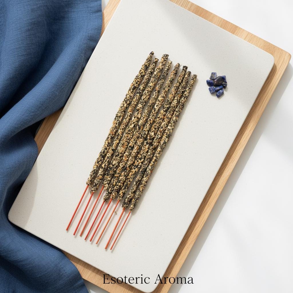 Lapis Lazuli Incense Sticks With Gemstone Chips 20g: Wisdom & Clarity