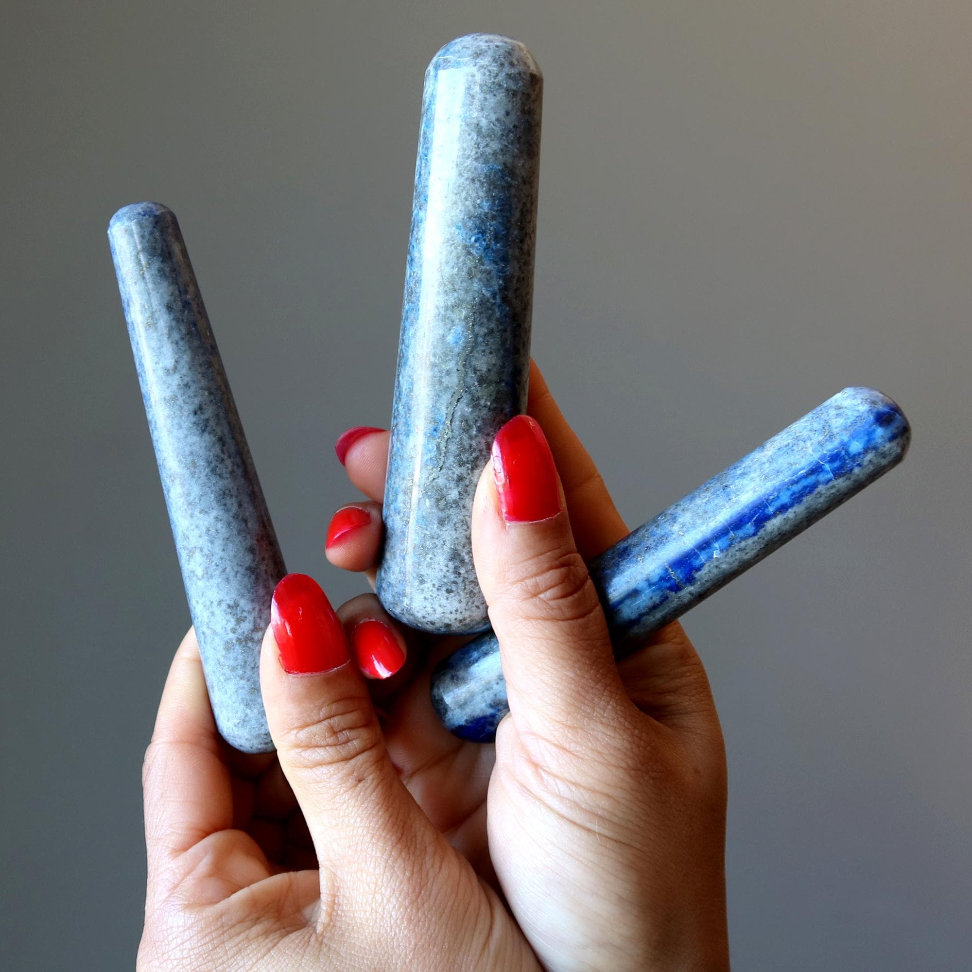 Lapis Massage Wand Blue Third Eye Chakra Stone Lapis Massage Wand Blue Third Eye Chakra Stone