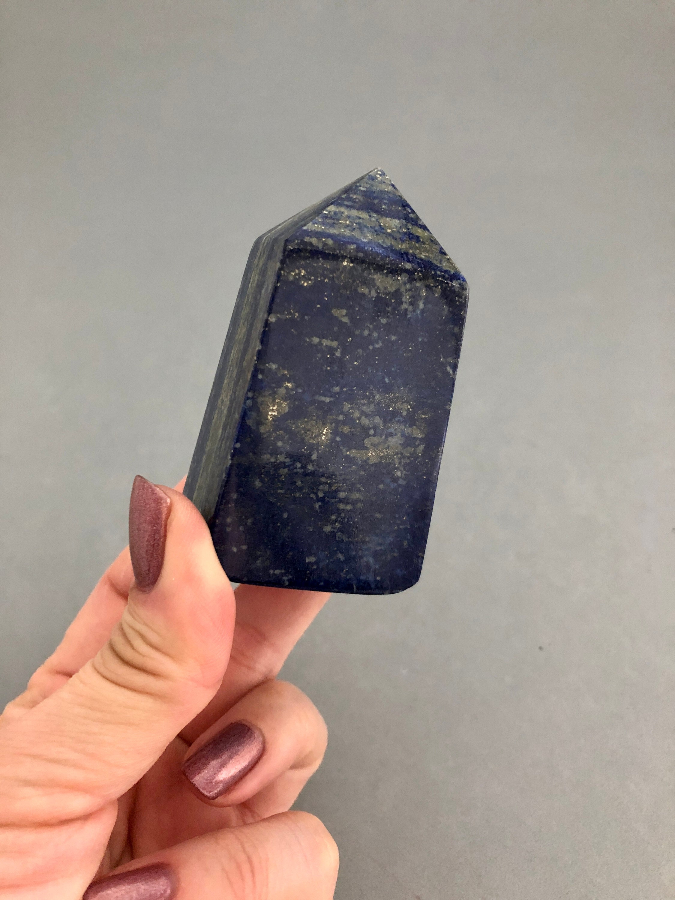 Lapis Lazuli Obelisk Crystal Point Crystal Collection Metaphysical Crystal Psychic Development Third Eye Intuition High Priestess Crystal