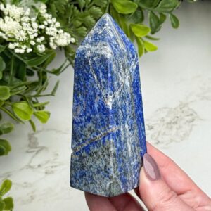 Lapis Lazuli Point | 221g | - #6 (polished Blue Crystal Tower, Third-eye Chakra, Healing Stone, Intuition)