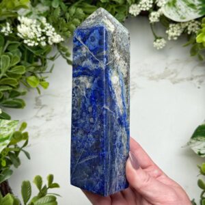 Lapis Lazuli Point | 550g | - #3 (polished Blue Crystal Tower, Third-eye Chakra, Healing Stone, Intuition)