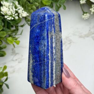 Lapis Lazuli Point | 331g | - #4 (polished Blue Crystal Tower, Third-eye Chakra, Healing Stone, Intuition)