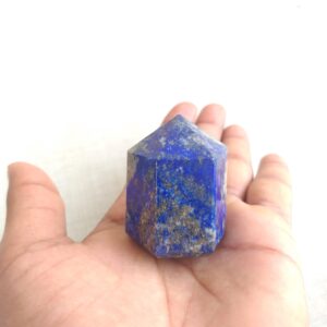 Polished Lapis Lazuli Stone Tower: Handmade Healing Crystal (1.8'', 107.4 Gram)