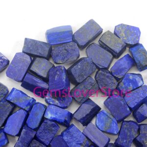 25 Raw Lapis Lazuli Gemstone Crystals: Untreated Jewelry Making (12-14 MM)