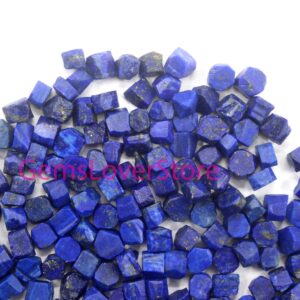 50 Raw Lapis Lazuli Crystals: Natural Gemstone Pieces (4-6 MM)