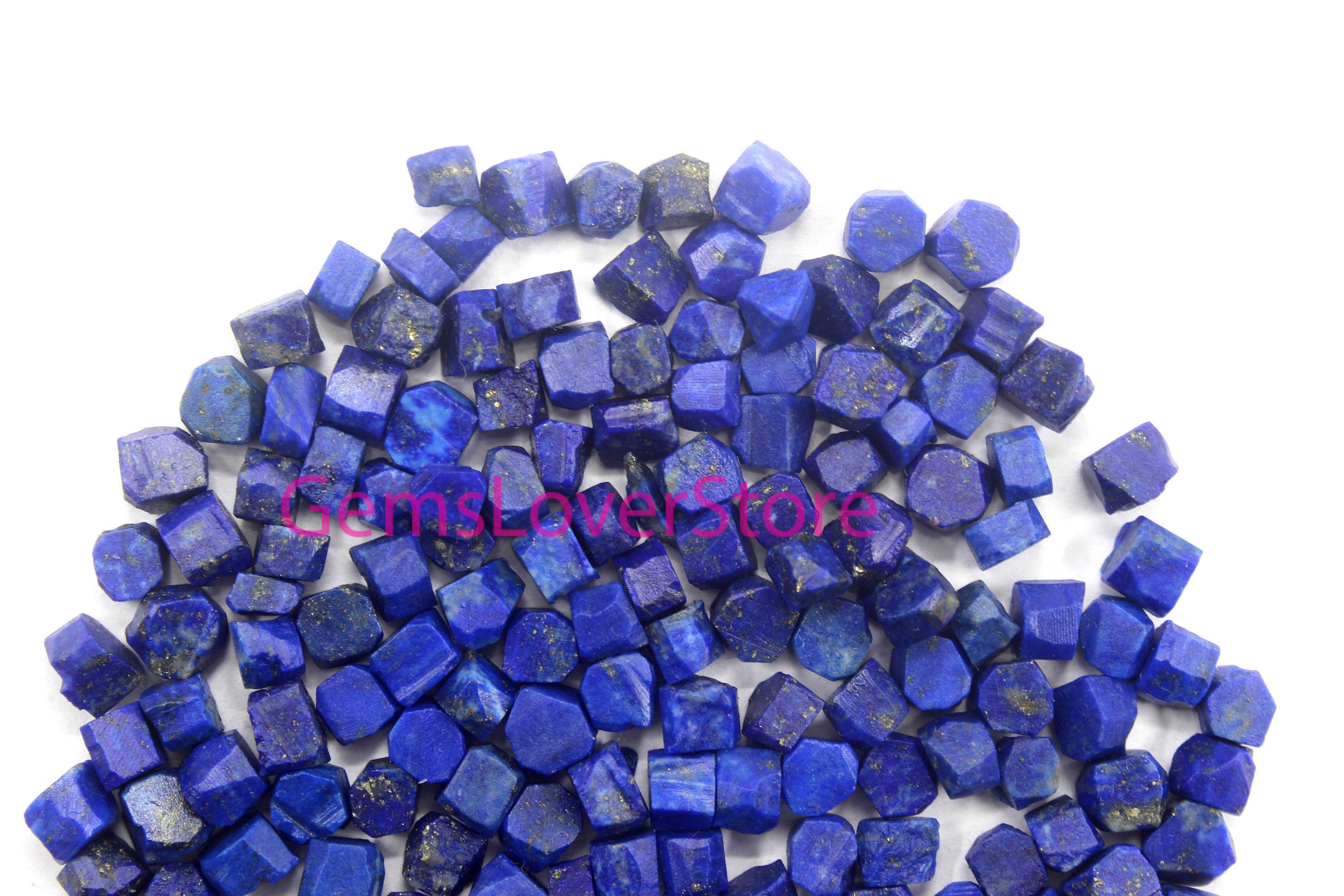 50 Raw Lapis Lazuli Crystals: Natural Gemstone Pieces (4-6 Mm)