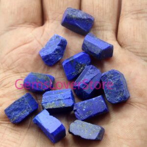 Raw Lapis Lazuli Gemstone Pieces: Deep Blue Mineral Rough (14-16 MM)