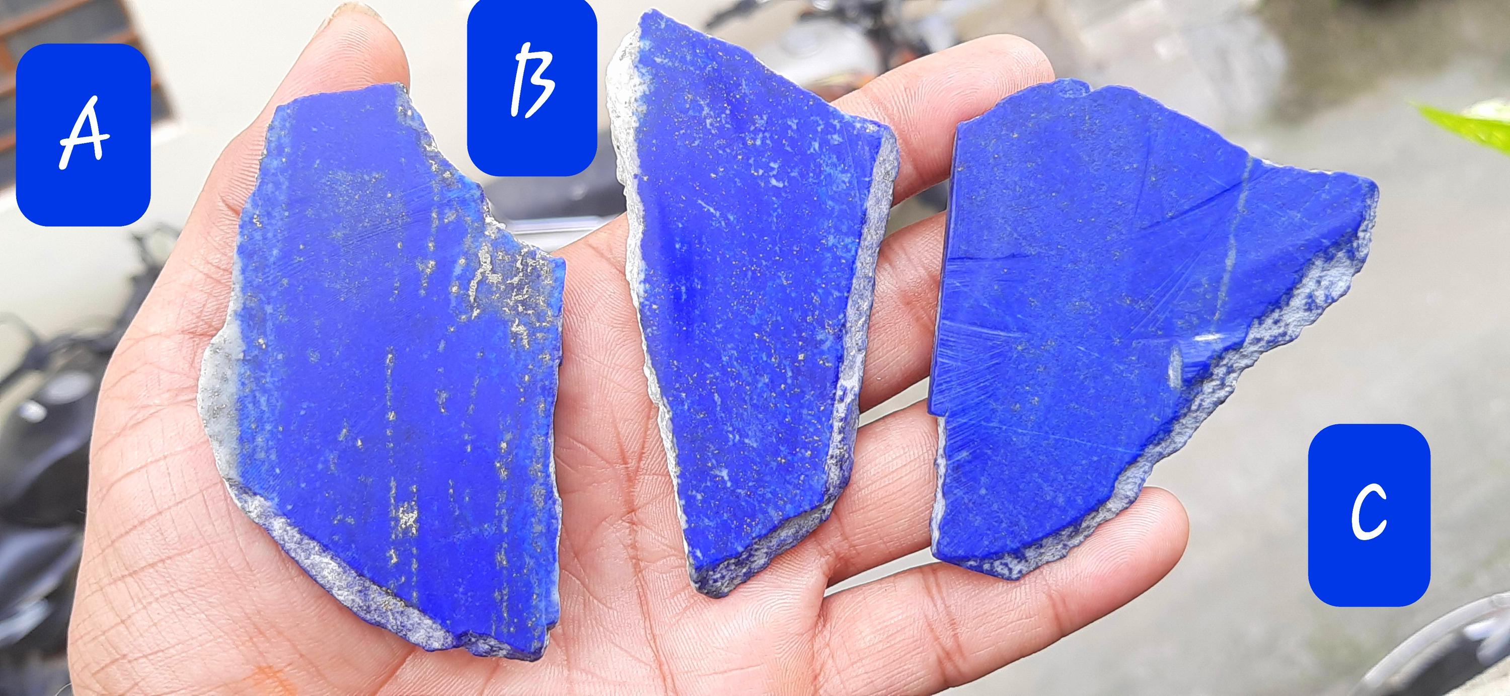 Rough Lapis Lazuli Gemstone: Unpolished Specimen, Slice, Slab