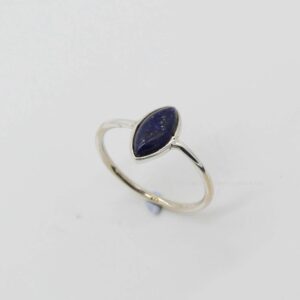 Handmade Marquise Lapis Lazuli Sterling Silver Ring