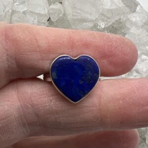 Lapis Heart Ring, Size 5 1/2