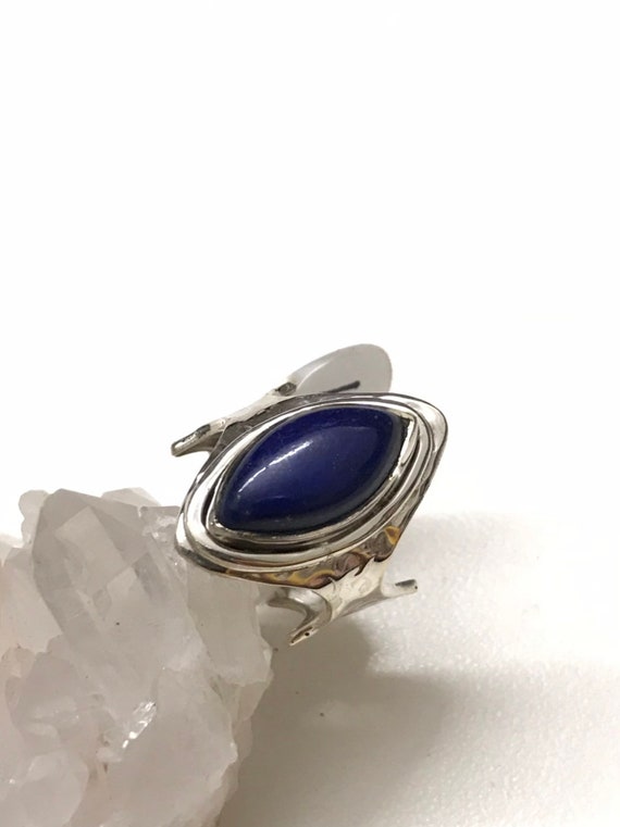 Lapis Puzzle Ring Size 6 1/2-adjustable