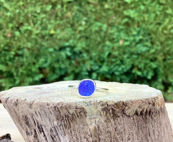 Raw Lapis Lazuli Sterling Silver Ring - December Birthstone