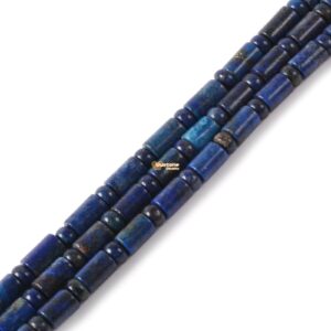 0496 9mm To 10mm Lapis Tube & Rondelle Spacer Loose Gemstone Beads 16"