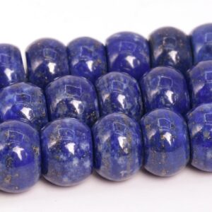 10x5-8mm Deep Blue Lapis Lazuli Beads Afghanistan Grade A Genuine Natural Gemstone Rondelle Loose Beads 15" / 7.5" Bulk Lot Options (108740)