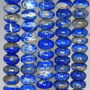 10x6mm Natural Lapis Lazuli Gemstone Grade Ab Rondelle Loose Beads 15.5 Inch Full Strand (80002682-a91)