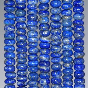 6x3mm Natural Lapis Lazuli Gemstone Grade A Rondelle Loose Beads 7.5 Inch Half Strand (80002679 H-a91)