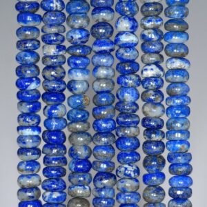 6x3mm Natural Lapis Lazuli Gemstone Grade Ab Rondelle Loose Beads 7.5 Inch Half Strand (80002678 H-a91)