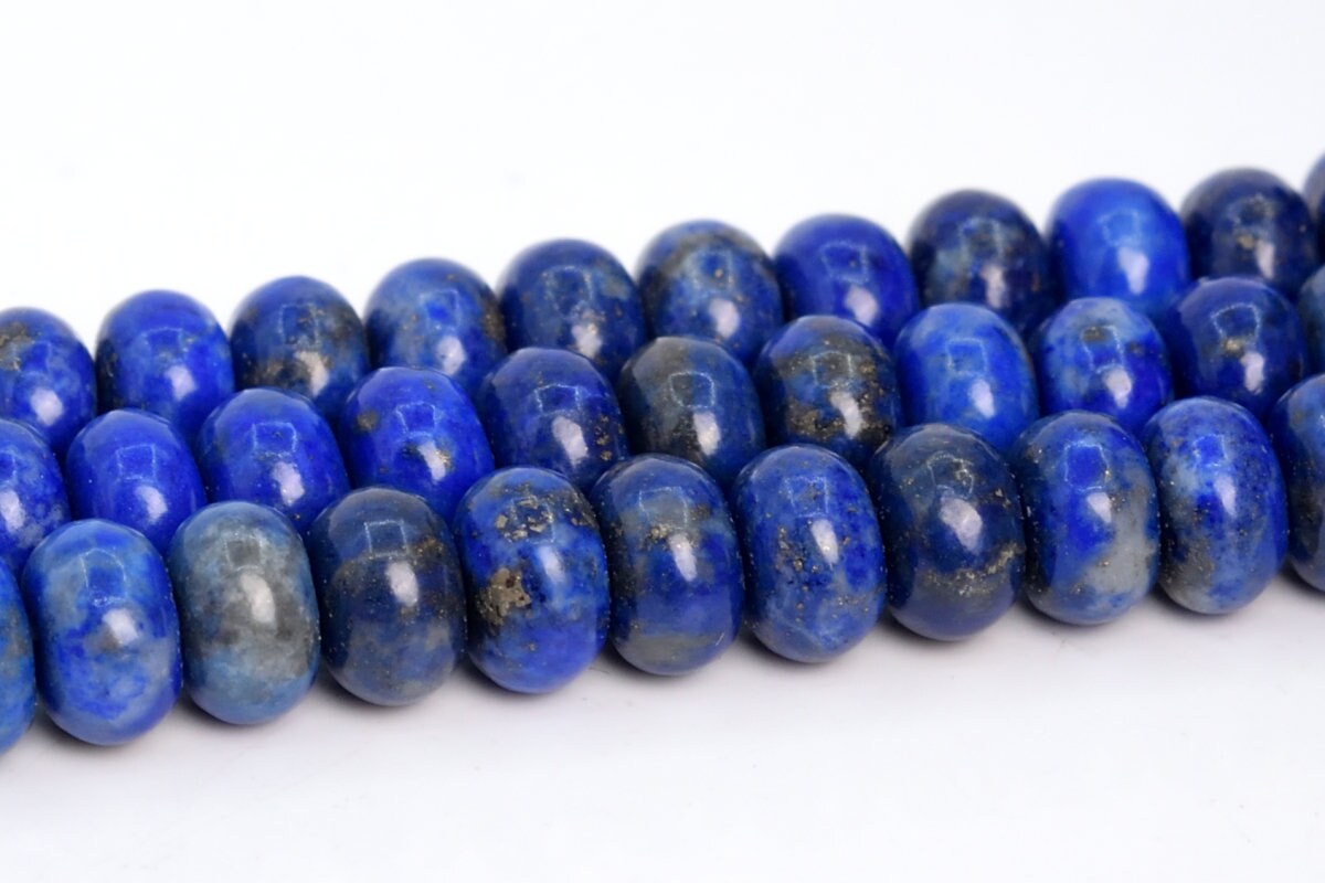 6x4mm Lapis Lazuli Beads Grade A Genuine Natural Gemstone Full Strand Rondelle Loose Beads 15" Bulk Lot Options (107405-2364)