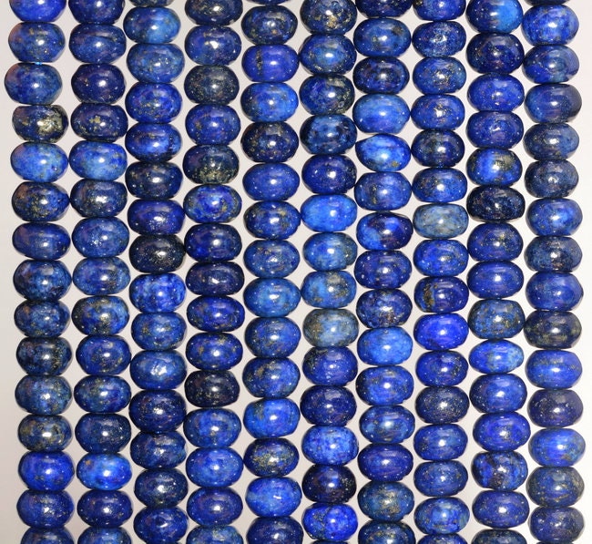 6x4mm Lapis Lazuli Gemstone Grade Aa Blue Rondelle 6x4mm Loose Beads 15.5 Inch Full Strand (90188809-82)