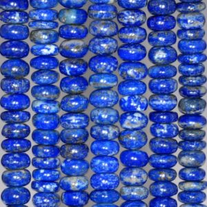 8x4mm Lapis Lazuli Gemstone Grade A Blue Rondelle 8x4mm Loose Beads 7.5 Inch Half Strand (90188810 H-82)