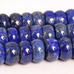 9x3-5mm Deep Blue Lapis Lazuli Beads Afghanistan Grade A Genuine Natural Gemstone Rondelle Loose Beads 15" / 7.5"bulk Lot Options (108745)