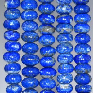9x5mm Natural Lapis Lazuli Gemstone Grade A Rondelle Loose Beads 15.5 Inch Full Strand (80002680-a91)