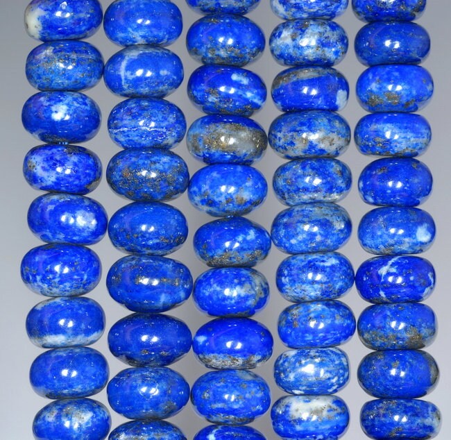 9x5mm Natural Lapis Lazuli Gemstone Grade A Rondelle Loose Beads 15.5 Inch Full Strand (80002680-a91)