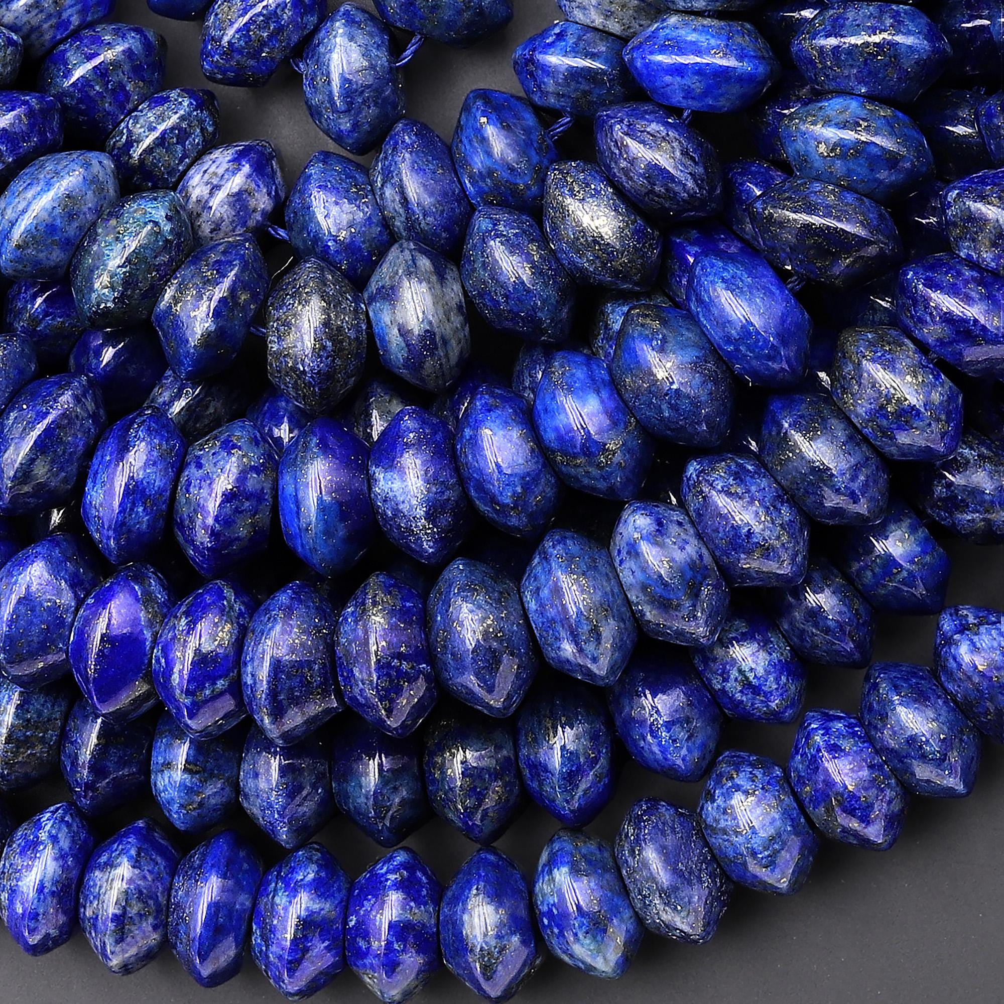 Blue Lapis Smooth 8mm 10mm Saucer Rondelle Beads 15.5" Strand Blue Lapis Smooth 8mm 10mm Saucer Rondelle Beads 15.5" Strand