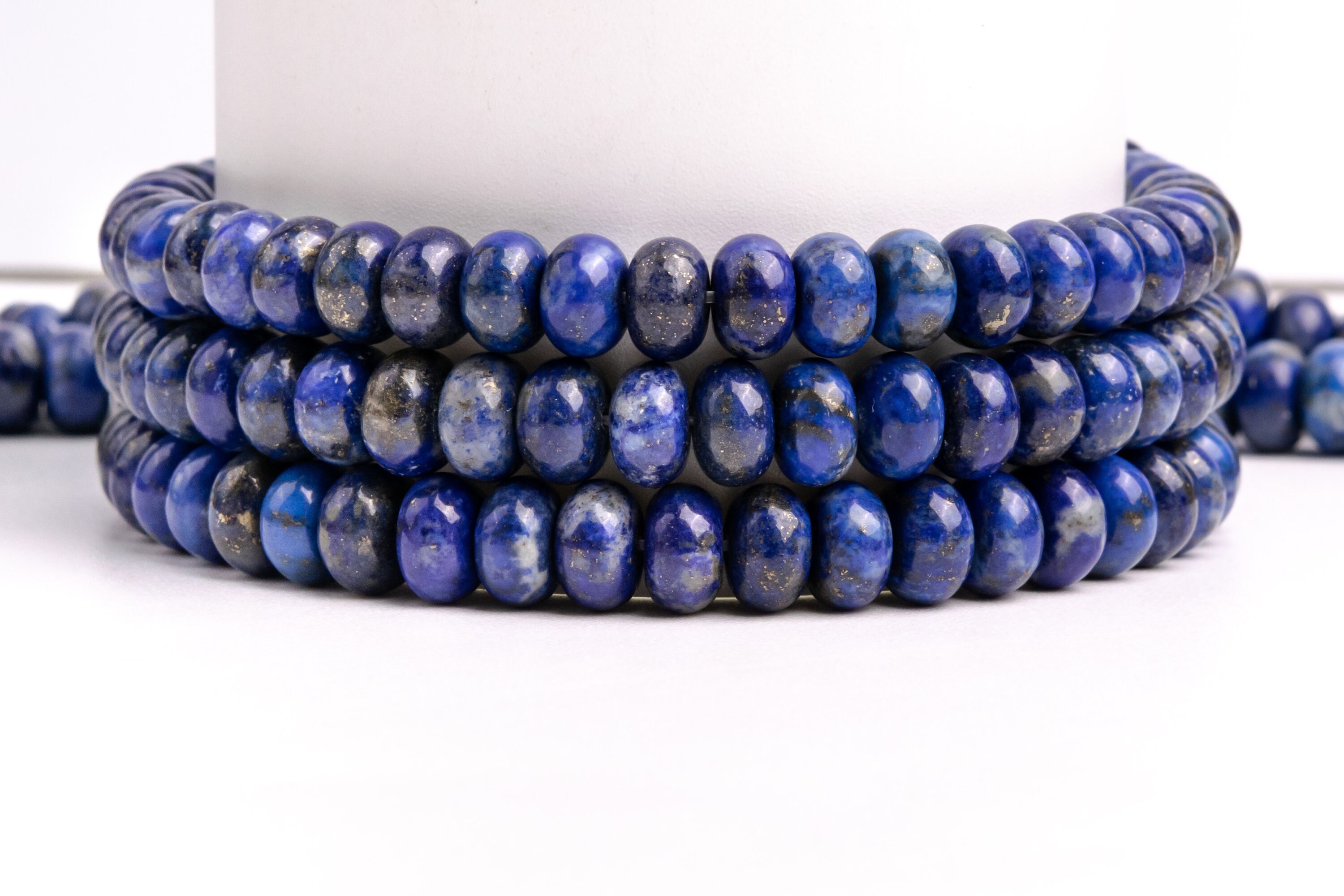 Natural Blue Lapis Lazuli Gemstone Grade A Rondelle 8x5mm Loose Beads