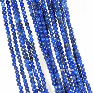 3mm Azura Lapis Lazuli Gemstone Grade A Dark Blue Round 3mm Loose Beads 16 Inch Full Strand Lot 1,2,6,12 And 50 (90149510-170-e)