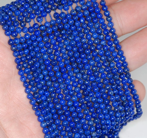 3mm Natural Lapis Lazuli Gemstone Grade Aaa Blue Round 3mm Loose Beads 15.5 Inch Full Strand Lot 1,2,6,12 And 50 (90183558-107)