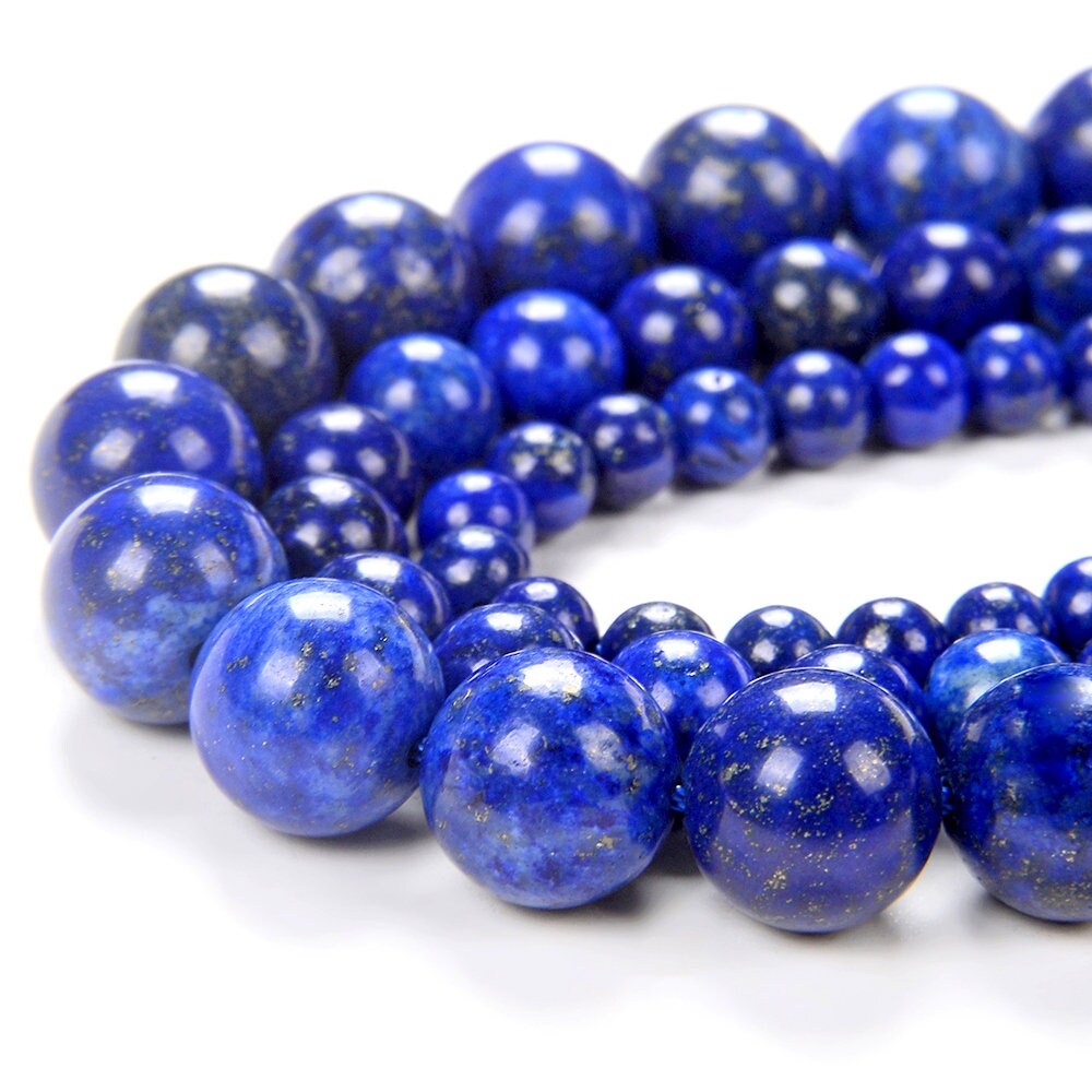 4mm Azura Lapis Lazuli Gemstones Smooth Round 4mm Loose Beads 15 Inch Full Strand (90119790-115)