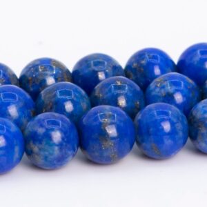5-6mm Blue Lapis Lazuli Beads Afghanistan Grade A+ Genuine Natural Gemstone Full Strand Round Loose Beads 15" (111907-3455)