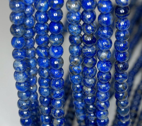 6mm Genuine Lapis Lazuli Gemstone Grade A Blue Round 6mm Loose Beads 16 Inch Full Strand (90186985-805)