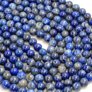 6mm Genuine Lapis Lazuli Gemstone Blue Round 6mm Loose Beads 15 Inch Full Strand (80005261-418)