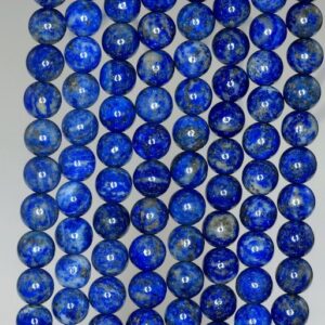 6mm Natural Lapis Gemstone Grade A Blue Round 6mm Loose Beads 16 Inch Full Strand (90186985-805)