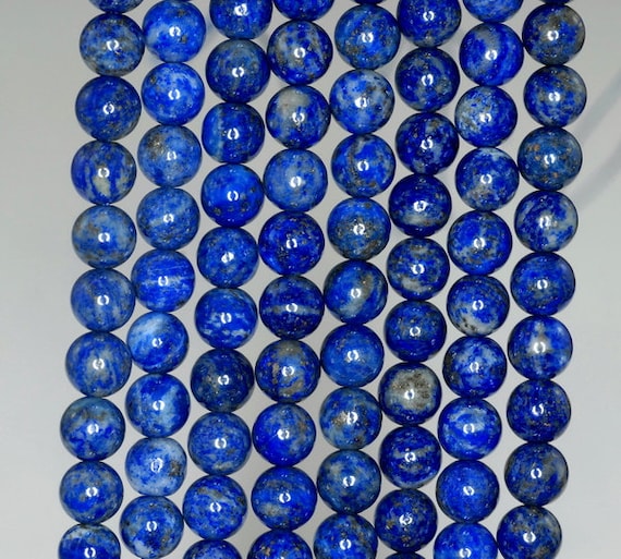 6mm Natural Lapis Gemstone Grade A Blue Round 6mm Loose Beads 16 Inch Full Strand (90186985-805)