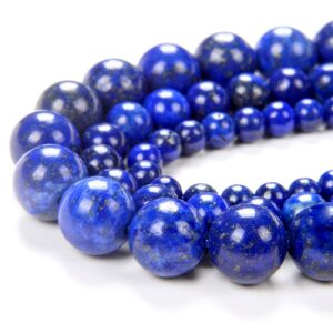 8mm Azura Lapis Lazuli Gemstones Round 8mm Loose Beads 7.5 Inch Half Strand (90105419 H-120)