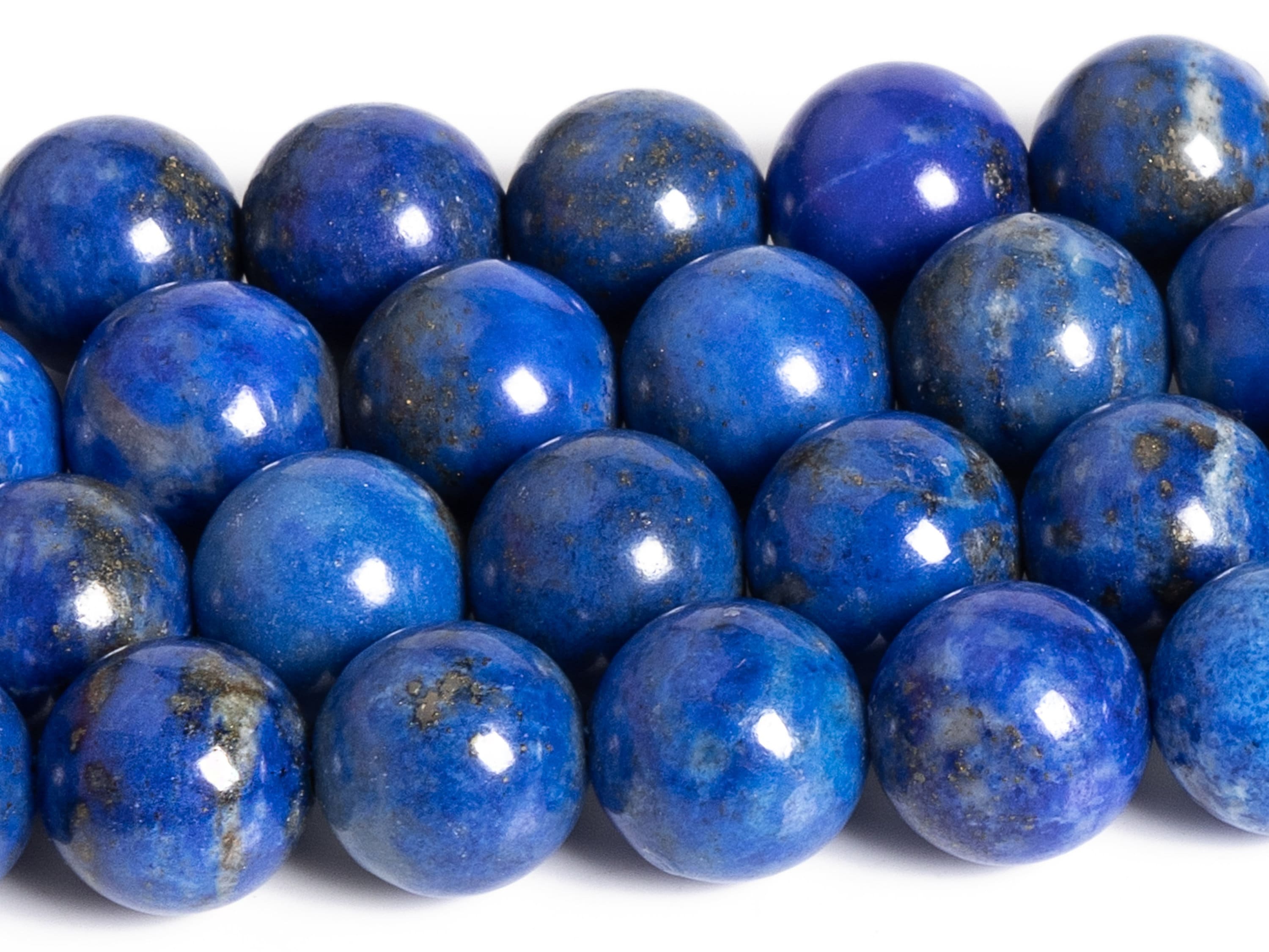 8mm Blue Lapis Lazuli Beads A Grade Natural Gemstone Round Loose Beads 15"/7.5" (125527)