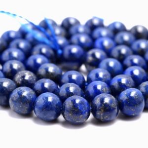 8mm Lapis Lazuli Gemstones Dark Blue Round 8mm Loose Beads 15.5 Inch Full Strand (90113021-126a)