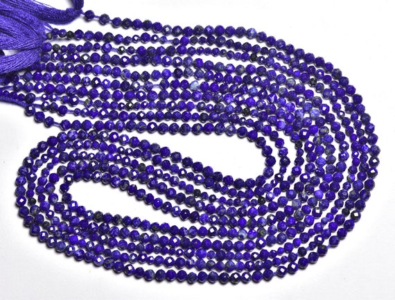 Lapis Lazuli Round Beads - 13 Inches,natural Super Quality Lapis Lazuli Micro Cut Round,tiny Beads,size Is 2-2.50mm #334 Lapis Lazuli Round Beads - 13 Inches,natural Super Quality Lapis Lazuli Micro Cut Round,tiny Beads,size Is 2-2.50mm #334