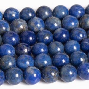 Blue Lapis Lazuli Beads Genuine Natural Gemstone Round Loose Beads 6mm 8mm 10mm Bulk Lot Options